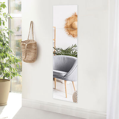 #ad 8 PCS 14quot; Frameless Wall Mirror Glued Safe Bathroom Make Up Mirror Livingroom $35.58
