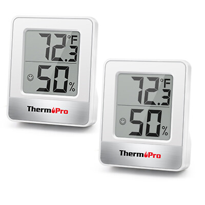 #ad 2PCS LCD Digital Indoor Thermometer Room Hygrometer Temperature Humidity Monitor $17.99