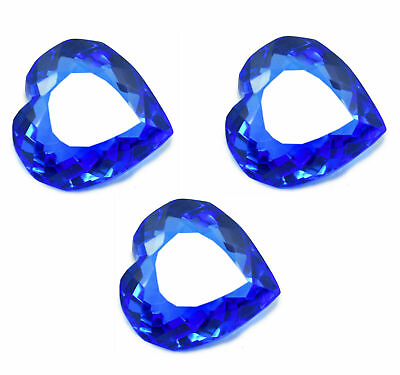 #ad Natural 114 Ct Brazilian EGL Certified Blue Topaz Gemstone 3 Pieces Lot 21MM $12.74