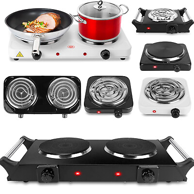 #ad 1000 2000W Portable Electric Single Dual Burner Hot Plate Cooktop Cooking Stove $29.27