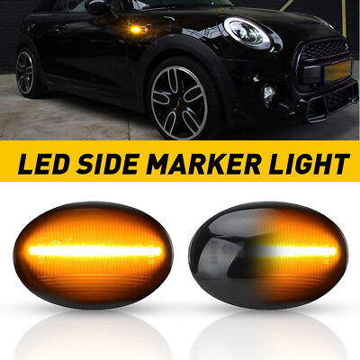 #ad 2X LED Side Marker Light Turn Signal Fit Flowing Mini Cooper R55 R56 R57 R58 R59 $16.99