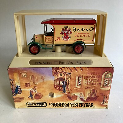 #ad Matchbox Models of Yesteryear 1926 Model TT Ford Van Becks Beer Truck w Box $22.00