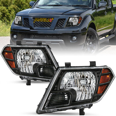 #ad #ad For 2009 2021 Nissan Frontier Truck Black Headlights Headlamps Left amp; Right Pair $149.99