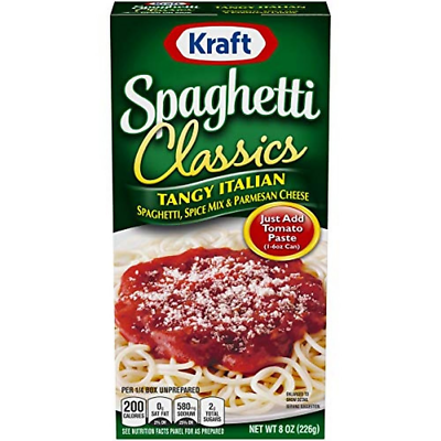 #ad Kraft Spaghetti Classics Tangy Italian Easy Pasta Meal with Spaghetti 8 oz Box $5.06