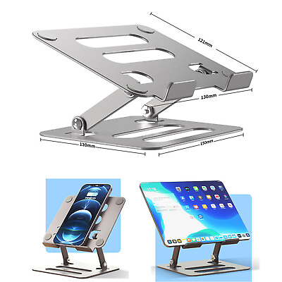#ad Aluminum Alloy Multifunctional Cooling Folding Adjustable Phone Tablet Holder $24.82