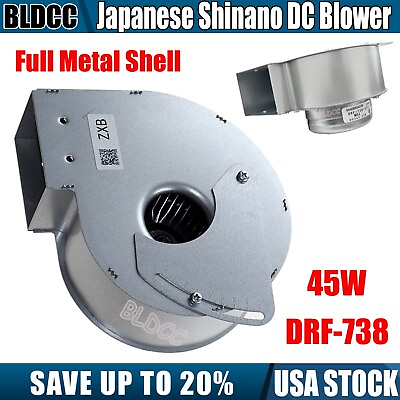 #ad Japanese Shinano DRF 738 DC Blower 45W Dual Ball Bearing 24V 36V Centrifugal Fan $69.99