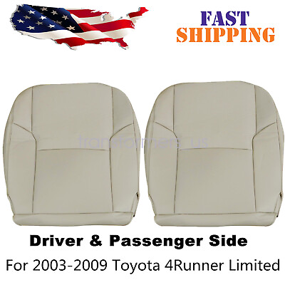 #ad Fits 03 09 Toyota 4Runner Limited Driver amp; Passenger Bottom Seat Cover Color Tan $48.99