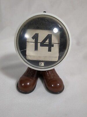 #ad J.S.N.Y Perpetual Desk Button Flip Calendar on Work Boots Working Man Calendar $25.00