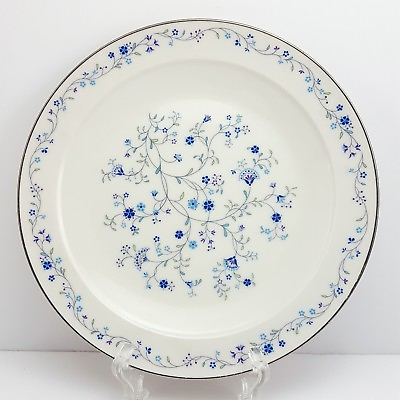 #ad Noritake Serene Garden Salad Plate 8.63in White w Blue Floral $9.00
