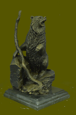 #ad Kodiak Grizzly Bear Lodge Wildlife Lodge Artwork Bronze Statue Sculpture Figure $359.00