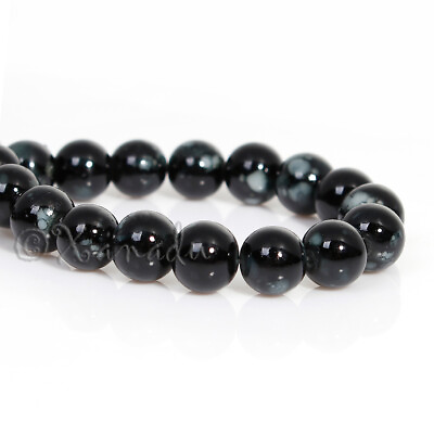 #ad Black And White Wholesale 8mm Round Glass Beads GB1801 50 100 Or 200PCs $2.50