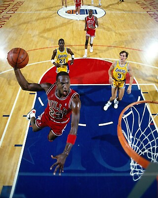 #ad Michael Jordan Rim Cam Dunk Chicago Bulls 8x10 NBA Vintage Basketball Photo $11.99
