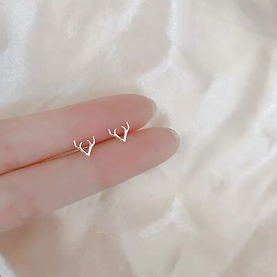 #ad Stud Earrings Exquisite Summer Ins Style Earrings For Women Antlers Silver HR6 $5.11