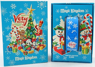 #ad NEW Disney Parks Mickey#x27;s Very Merry Christmas Party 2016 MagicBand LE 3000 $25.97