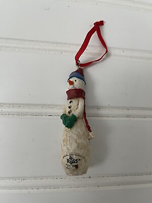 #ad Vintage Russ Berrie amp; Co Rustic Country Snowman ￼Ornament 3” $7.00