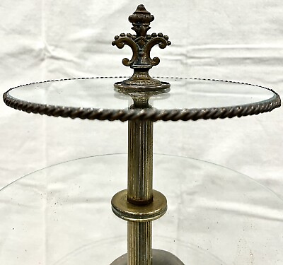 #ad 19th Century French Glass amp; Patinated Bronze Spectacular Centerpiece $350.00