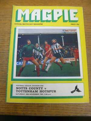 #ad 28 11 1981 Notts County v Tottenham Hotspur slight fold writing on back GBP 3.99