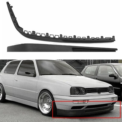 #ad Front Bumper Lip Splitters Lower Chin Spoiler For VW Golf MK3 VR6 Euro 1993 1999 $47.99