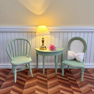 #ad 1 12 Scale Dollhouse Miniatures Furniture Vintage Garden Doll House Table Chair $19.99