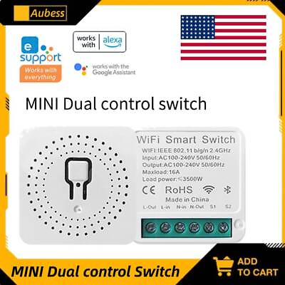 #ad EWeLink Wifi Smart Switch MINI Dual control APP Remote Control Timer Wireless $9.95
