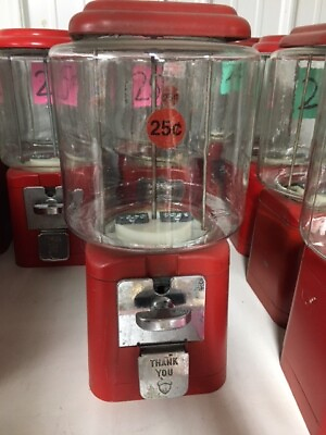 #ad Nice Vintage Oak Acorn 11 lb Round Glass Globe Gumball Candy Nut vending machine $125.00