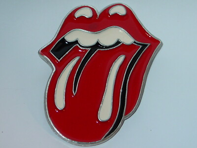 #ad ROLLING STONES TONGUE LOGO COLLECTIBLE ROCK amp; ROLL BELT BUCKLE MICK JAGGER NOS $19.95