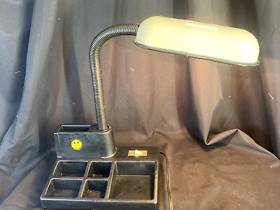 #ad Gooseneck Desktop Table Lamp Flexible Metal Lamp Shade amp; Organizer Working $22.74