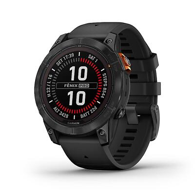 #ad Garmin fenix 7 Pro Solar Edition 47mm GPS Smartwatch Slate Gray with Black Band $799.99