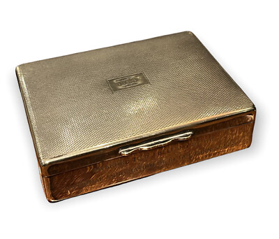 #ad Silver Plate Cigarette Desk Box GBP 65.00