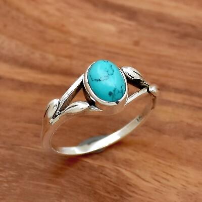 #ad Turquoise Ring 925 Sterling Silver Women Ring Handmade Ring Gemstone Ring $33.29