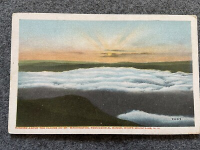 #ad Sunrise above the clouds on Mt. Washington White Mountains N.H. Postcard $3.74
