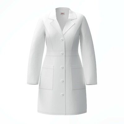 #ad Medical Stretch White Women Nursing Long Lab Coats XS S M L XL 2XL Women $23.99