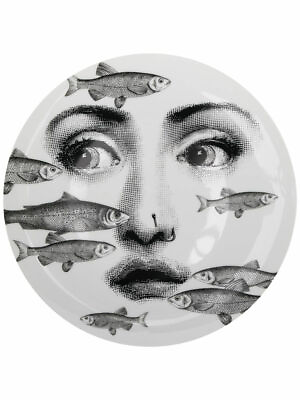 #ad Fornasetti LINA Fish Swimming on Face by Piero Fornasetti Wall Plate Italy NIB $285.00