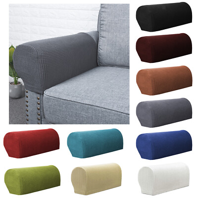 #ad Armrest Covers Stretchy 2 Piece Set Chair or Sofa Arm Protectors Stretch to Fit $9.38