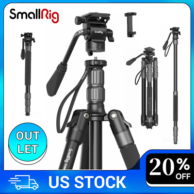 #ad SmallRig 72quot; Video Tripod Monopod with Fluid Head for Travel Video Live Stream $87.92