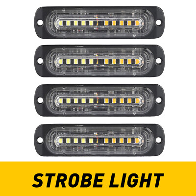 #ad 10 LED Car Strobe Lamps Emergency Surface Flashing Mount Lights For Truck Pickup $20.09