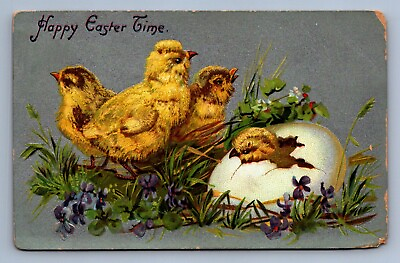 #ad Postcard Vtg Easter Holiday Tuck#x27;s 112 Happy Chicks And Eggs $2.50
