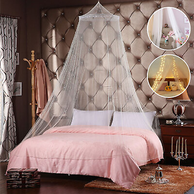 #ad Elegant Lace Bed Canopy Princess Mosquito Net Netting Bedding Single Queen Size $11.48