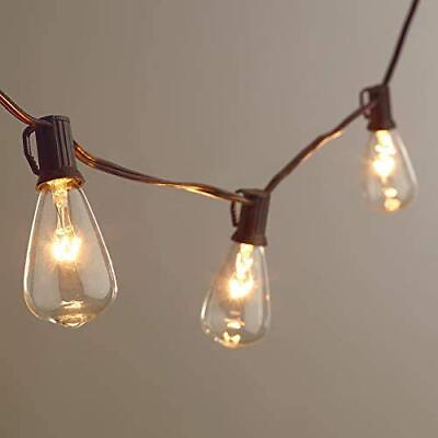 #ad 25ft Outdoor Edison Bulb String Lights ST35 Edison Bulbs Plus 2 Extra Brown $42.65