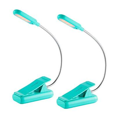 #ad Clip On Rechargeable Reading Light 7 LEDs with 3 Colortemperature 9 Lake Blue $34.41