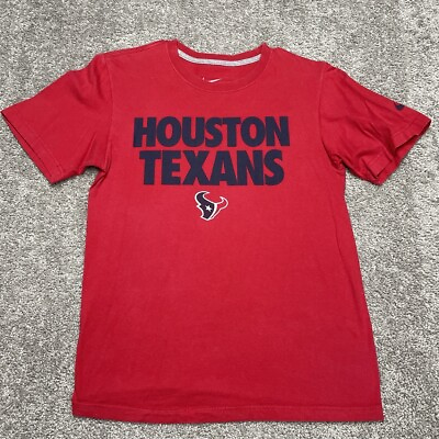 #ad Nike Mens Houston Texans NFL Football Short Sleeve Shirt Size SMALL On Field Red $9.72