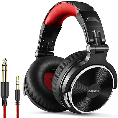 #ad Boytone BT 10RD Wired Over Ear DJ Headphones Studio Monitor amp; Stereo headphone $36.99