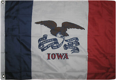 #ad 3x5 State of Iowa Flag 3#x27;x5#x27; House Banner Super Polyester Grommets Premium 100D $8.88