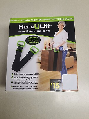 #ad Herc U Lift Adjustable Moving and Lifting Strap 5#x27; Move Lift Carry 300 lbs $11.99