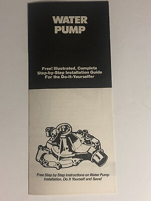 #ad Auto Shack vintage Brochure how to Water Pump br2 $4.49