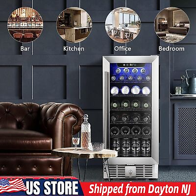 #ad 2.9 Cu.Ft Beverage Refrigerator Wine Cooler Transparent Glass from Dayton NJ $369.99