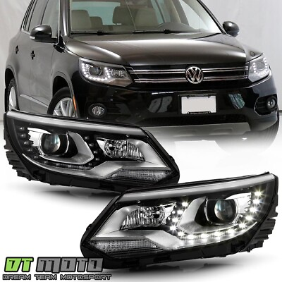 #ad European Model PnP 2012 18 Volkswagen Tiguan Halogen LED DRL Projector Headlight $295.99