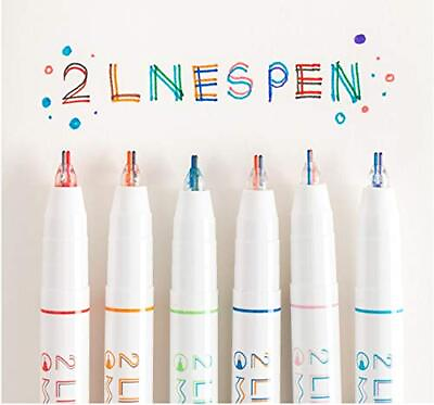 #ad 3 D Two Line Drawing Pens Draw Two Lines Simultaneously with Double Line Mark $9.95
