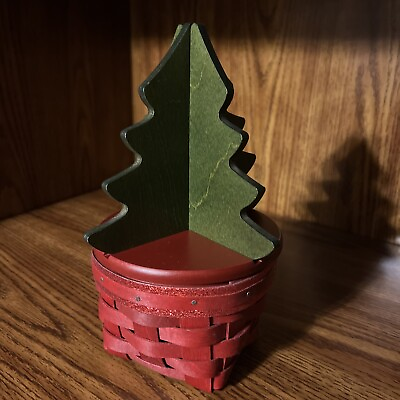 #ad 2013 Longaberger Holiday Helper Basket With 3D Woodcrafts Tree $125.00