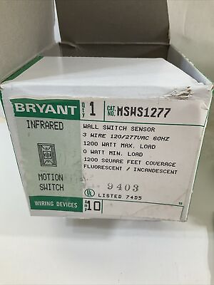 #ad Bryant Infrared Motion Switch MSWS1277 $95.00